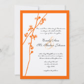 Hochzeit der Wildblume Orange Einladung (Vorderseite)