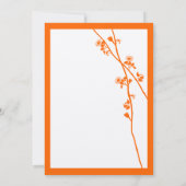 Hochzeit der Wildblume Orange Einladung (Rückseite)