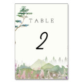 Hochzeit der Wildblume Tischnummer (Vorderseite)