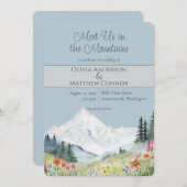 Hochzeit der Wildblume Watercolor Einladung (Vorne/Hinten)