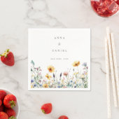Hochzeit der Wildblume Watercolor Serviette (Beispiel)