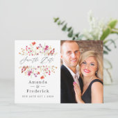 Hochzeit der Wilden Blume Save The Date (Stehend Vorderseite)