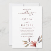 Hochzeit der Winterroten Blume Einladung (Vorderseite)