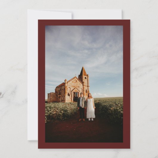 Hochzeit der Winterroten Blume Einladung (Rückseite)