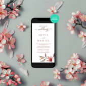 Hochzeit der Winterroten Blume Einladung