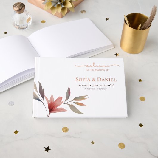 Hochzeit der Winterroten Blume Gästebuch (Vorderseite Offen)