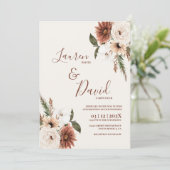 Hochzeit der Wüste Boho Einladung (Stehend Vorderseite)