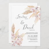 Hochzeit der Wüste Pampas Einladung (Vorne/Hinten)