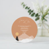 Hochzeit der Wüste Terracotta Einladung (Stehend Vorderseite)