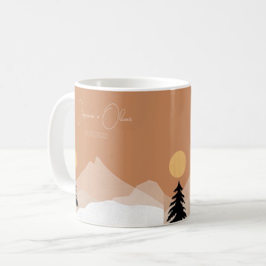 Hochzeit der Wüste Terracotta Kaffeetasse (Vorderseite Links)