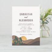 Hochzeit der Wüstenlandschaft des Großen Beckens Einladung (Stehend Vorderseite)