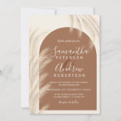 Hochzeit der Wüstenpampas-Grasgras Einladung (Vorderseite)