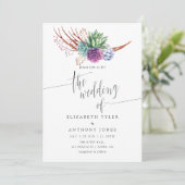 Hochzeit der Wüstenwüste Einladung (Stehend Vorderseite)