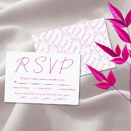 Hochzeit der zeitgenössischen Schriftzeichen magen RSVP Karte