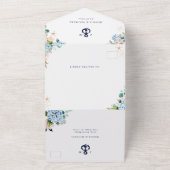 Hochzeit des Anchor Beach mit Aquarellblume All In One Einladung (Außenbereich)