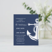 Hochzeit des Anchor Navy Blue Nautical Beach Boots (Stehend Vorderseite)