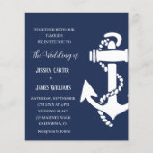 Hochzeit des Anchor Navy Blue Nautical Boat (Vorderseite)