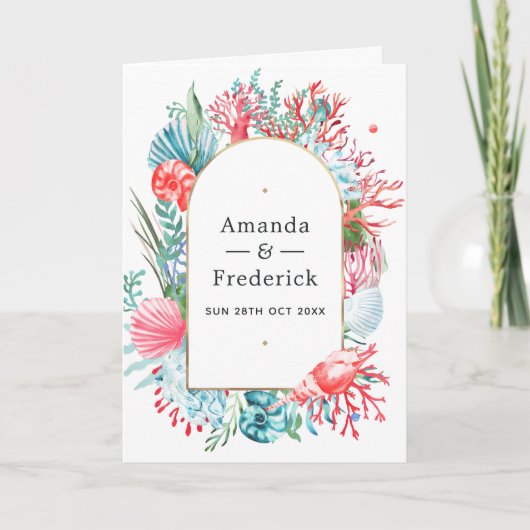 Hochzeit des aquamarinen und korallensischen Leben Programm (Vorderseite)