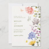 Hochzeit des ästhetischen Blumengartens Einladung (Vorderseite)