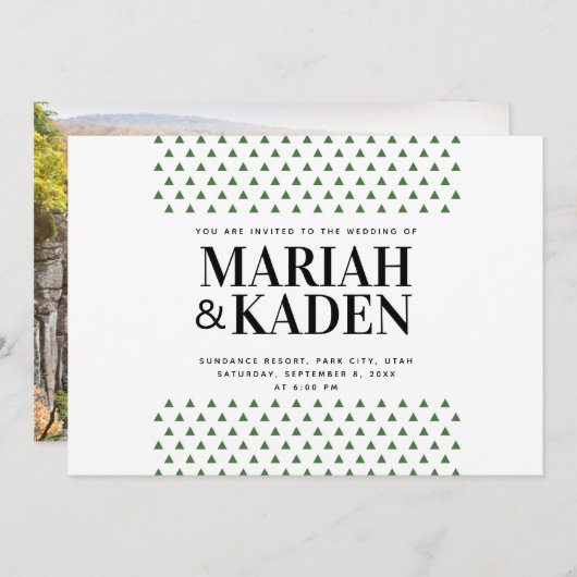 Hochzeit des Baumdreiecks | Einladung (Vorne/Hinten)