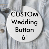Hochzeit des benutzerdefinierten Riesen 6" Round B Button (Beispiel)