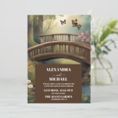 Hochzeit des Bergsees Einladung (Stehend Vorderseite)