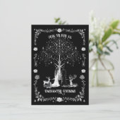 Hochzeit des bezaubernden mittelalterlichen Abends Einladung (Stehend Vorderseite)