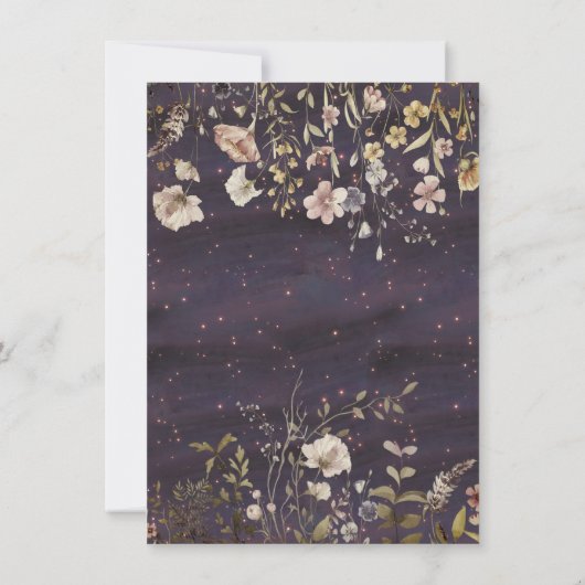 Hochzeit des bezauberten Mondlichtwaldes Einladung (Rückseite)