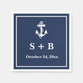 Hochzeit des blauen Anchor-Meeres Serviette