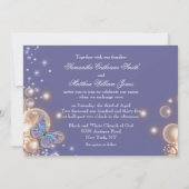 Hochzeit des Blauen Elfenbeinschmetterlings Einladung (Rückseite)