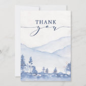 Hochzeit des Blauen Gebirges Dankeskarte (Vorderseite)