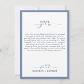 Hochzeit des Blauen Gebirges Dankeskarte (Rückseite)