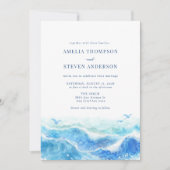 Hochzeit des Blauen Ozeans Einladung (Vorderseite)