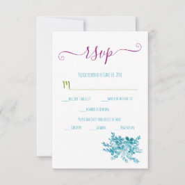 Hochzeit des Blauen Ozeans RSVP Karte