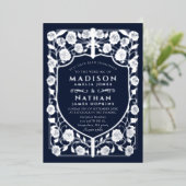 Hochzeit des Blauen Schwertschilds Folieneinladung (Stehend vorne)