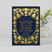 Hochzeit des Blauen Schwertschilds Folieneinladung (Stehend vorne)