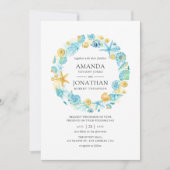 Hochzeit des blauen und gelben Meeres Einladung (Vorderseite)