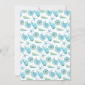 Hochzeit des blauen und gelben Meeres Einladung (Rückseite)