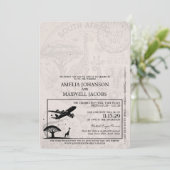 Hochzeit des Blue South Africa Passport Einladung (Stehend Vorderseite)