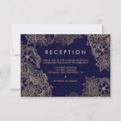 Hochzeit des blühenden Empfangs Einladung (Vorderseite)