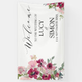 Hochzeit des Blumenstraums in Burgund Banner (Vertikal)