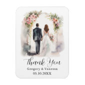 Hochzeit des Blumenwaldbogens mit Wasserfarbe Dank Magnet (Vertikal)