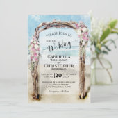 Hochzeit des Blumenwaldes mit Wasserfarbe Einladung (Stehend Vorderseite)