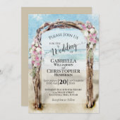 Hochzeit des Blumenwaldes mit Wasserfarbe Einladung (Vorne/Hinten)