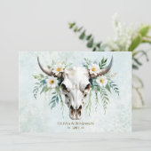 Hochzeit des Bohemischen Watercolor Einladung (Stehend Vorderseite)