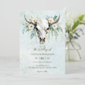 Hochzeit des Bohemischen Watercolor Einladung (Stehend Vorderseite)