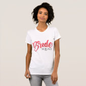 Hochzeit des Brautparty "Watercolor rosa Bride" T-Shirt (Vorne ganz)