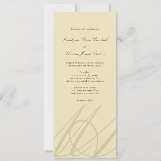 Hochzeit des Champagner-Liebe-Unendlichkeit-Handkl Einladung (Rückseite)