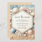Hochzeit des digitalen Aquarells Save The Date (Vorne/Hinten)