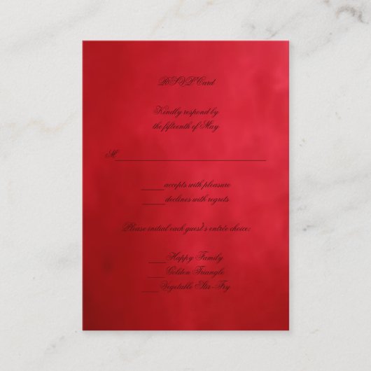 Hochzeit des doppelten Glücks Begleitkarte (Vorderseite)